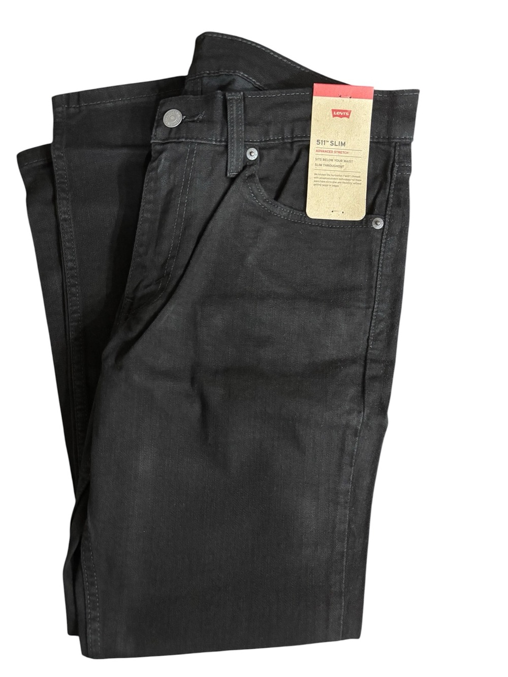 Levi's 511 Denim Slim Fit Advanced Stretch Black 32x29 1673236